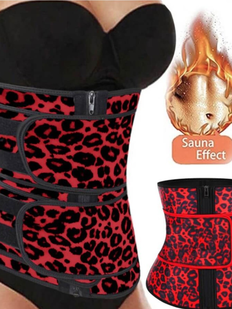 

LW Sportswear Leopard Print Patchwork Waist Trainer