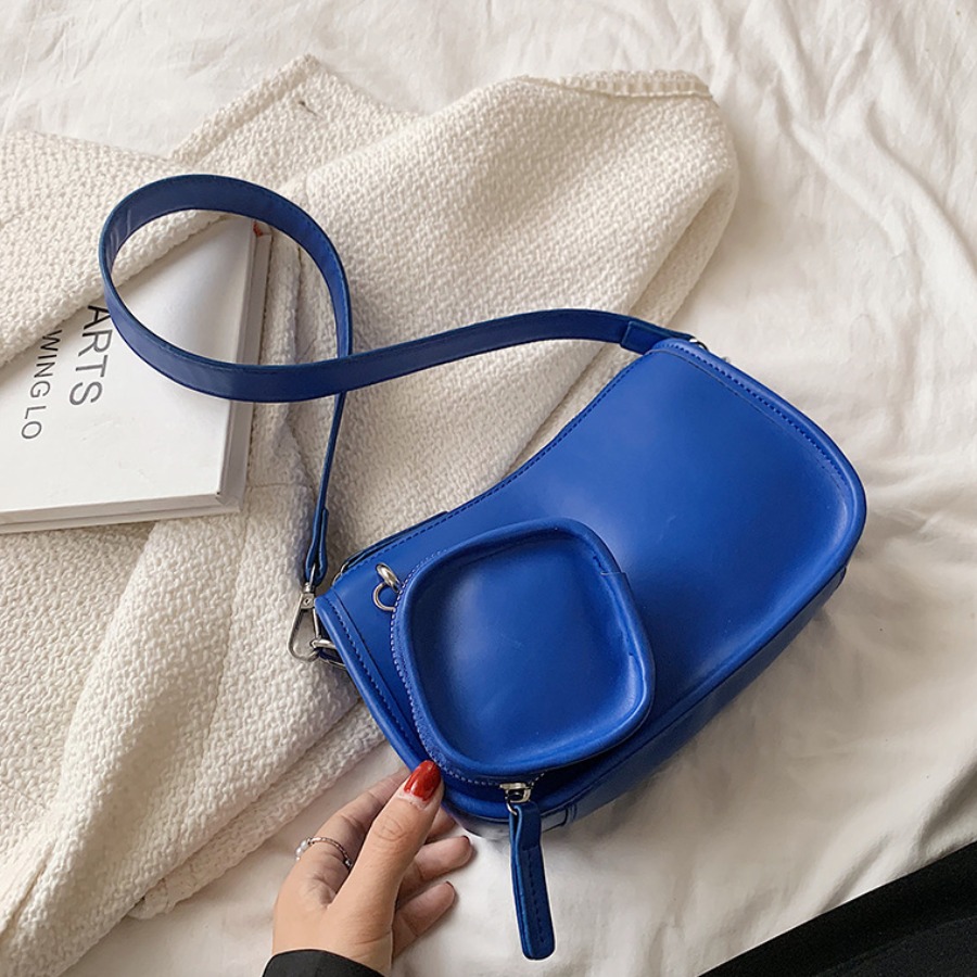 

Lovely Casual Zipper Design Sapphir Shoulder Bag
