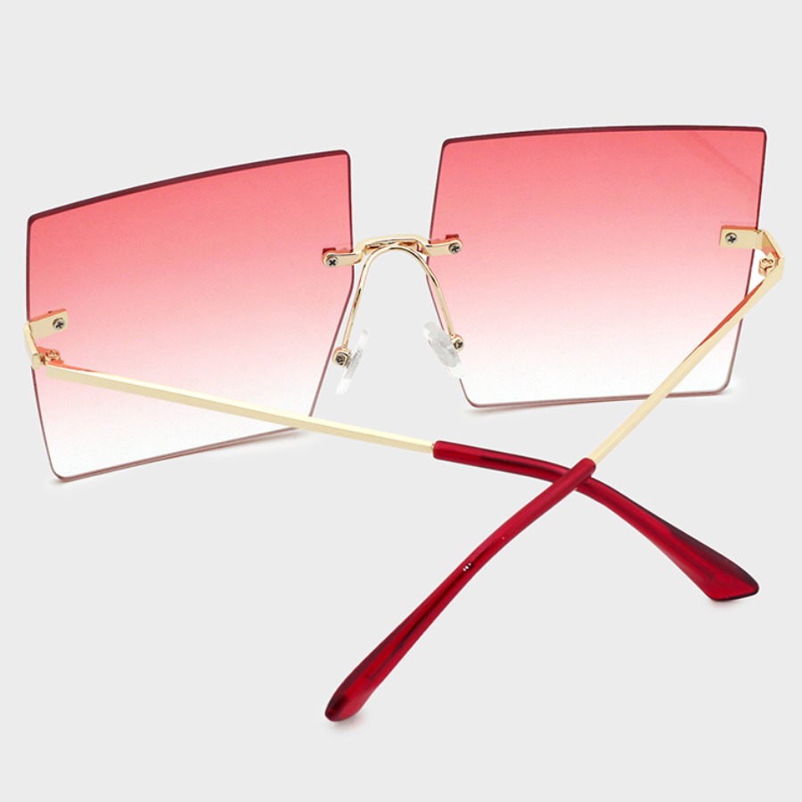 LW BASIC Street Metal Accessories Decoration Red Sunglasses