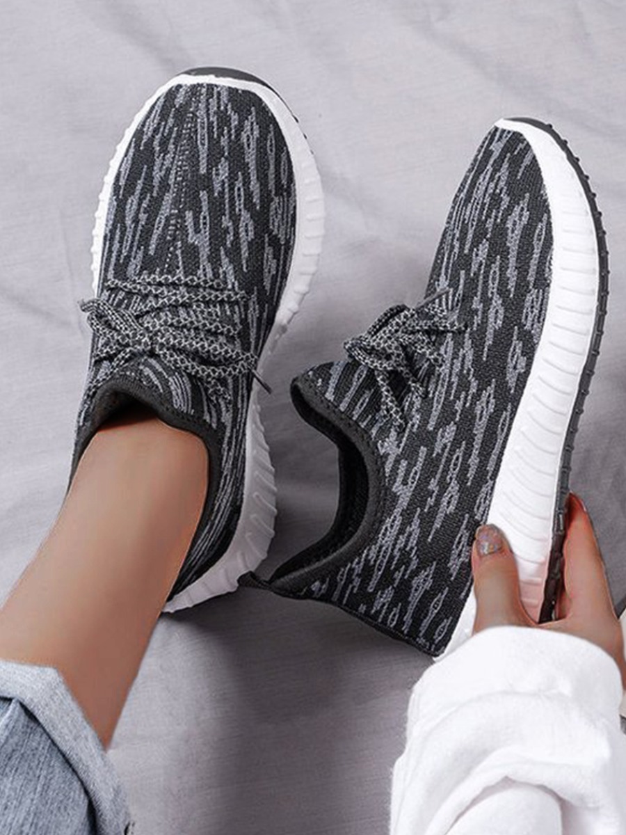 

Lovely Sporty Patchwork Black Sneakers