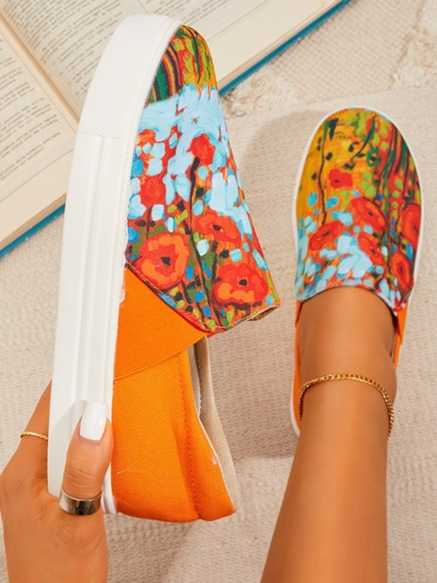 

LW Casual Floral Print Jacinth Flats