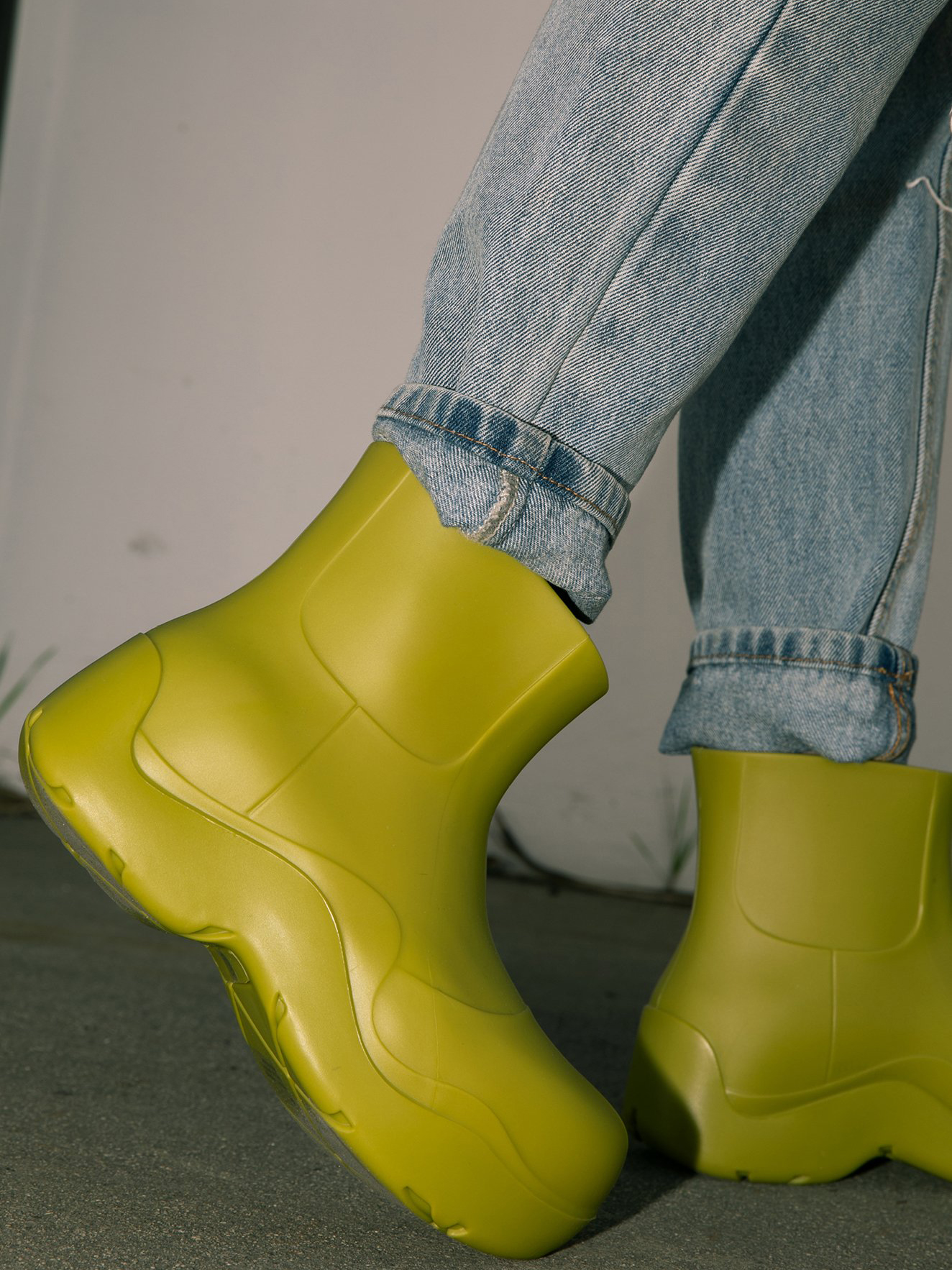 

Lovely Wide Fit Non-skid Booties, Green