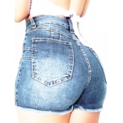 LW Trendy Baby Blue Denim Shorts