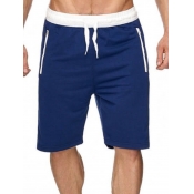 LW Men Sportswear Lace-up Blue Shorts