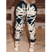 LW Plus Size High Rise Multi Ribbon Pants