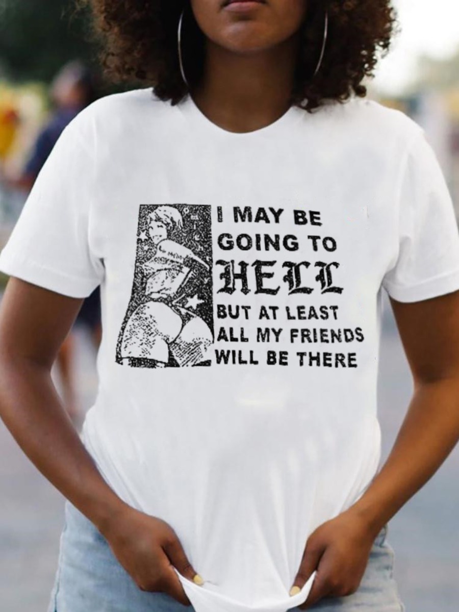 

LW Figure Letter Print T-shirt, White