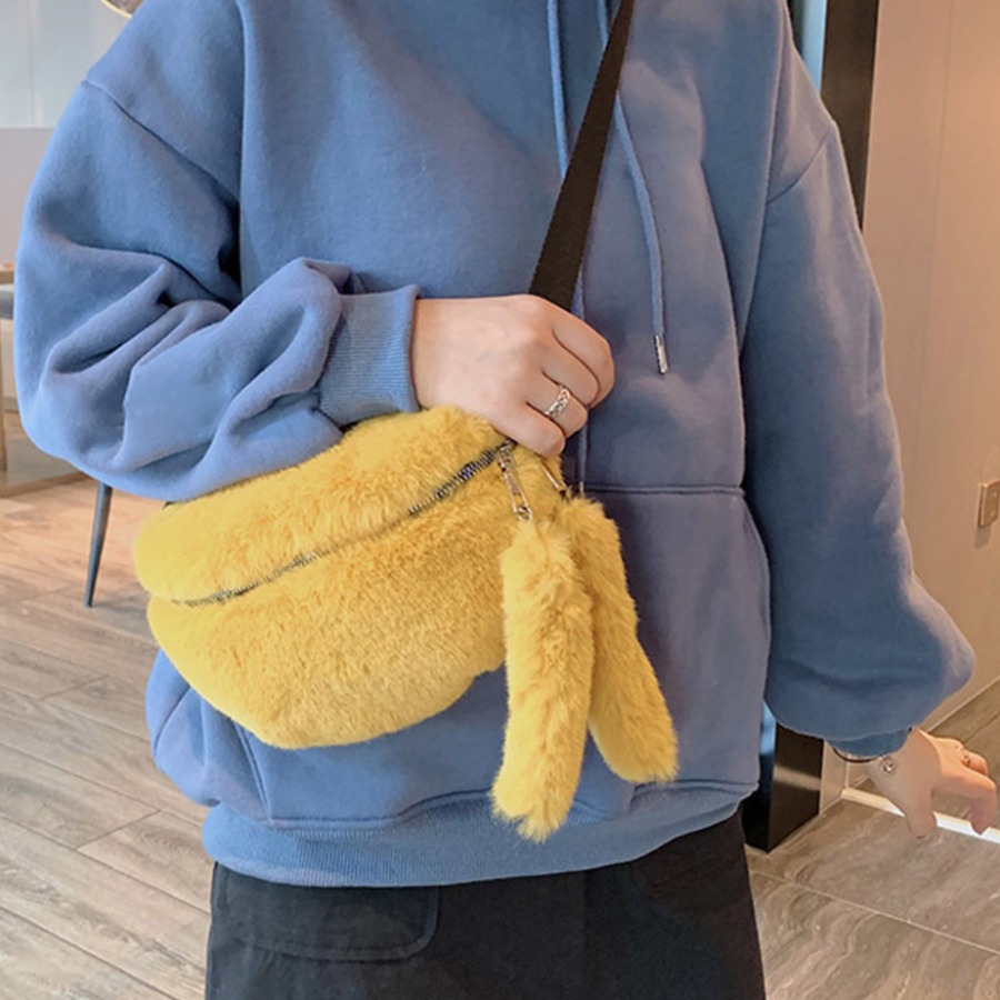

Lovely Plush Bum Bag, Yellow