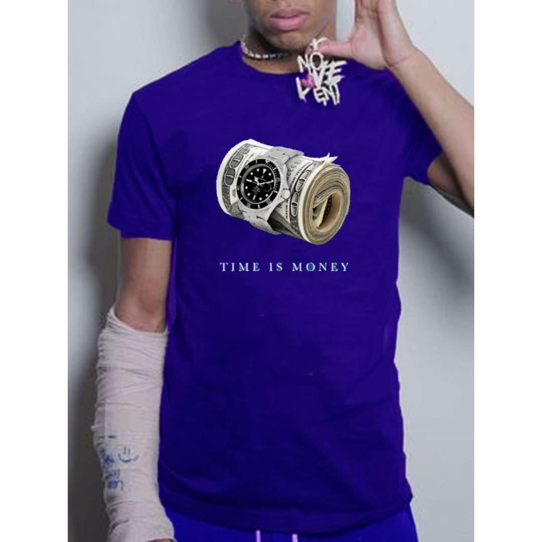 LW Men Watch Letter Print T-shirt