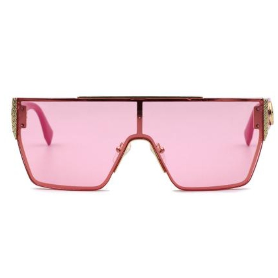 

LW Wide Frame One-piece Sunglasses, Pink