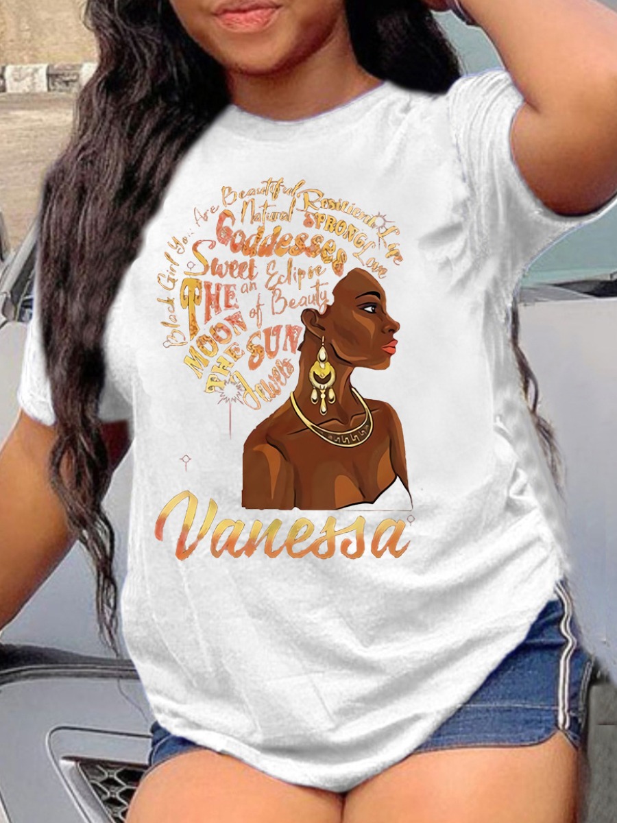 

LW Figure Letter Print T-shirt, White