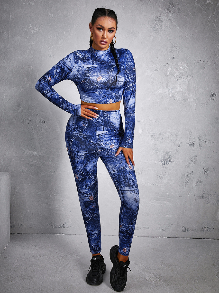 LW Crop Top Tie-dye Pants Set