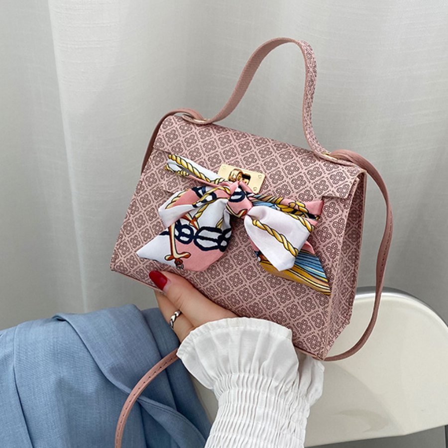 LovelyWholesale Faux Leather Geometric Print Crossbody Bag All Seasons Casual Spring Summer 2024