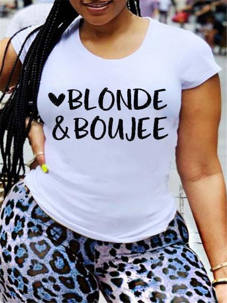 

Lovely Heart Letter Print T-shirt, White