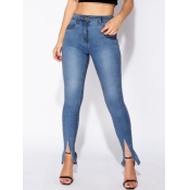 LW High-waisted Stretch Slit Jeans