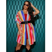 LW Rainbow Striped Cover-up (Without Waist Belt)