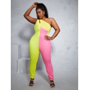 LW Plus Size One Shoulder Hollow-out Bodycon One-p