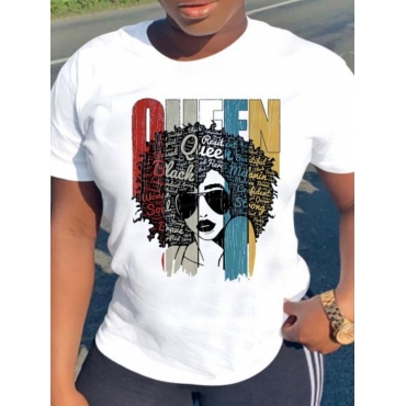 

LW Figure Letter Print T-shirt, White
