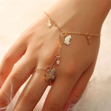 

LW Butterfly Decoration Bracelet, Gold