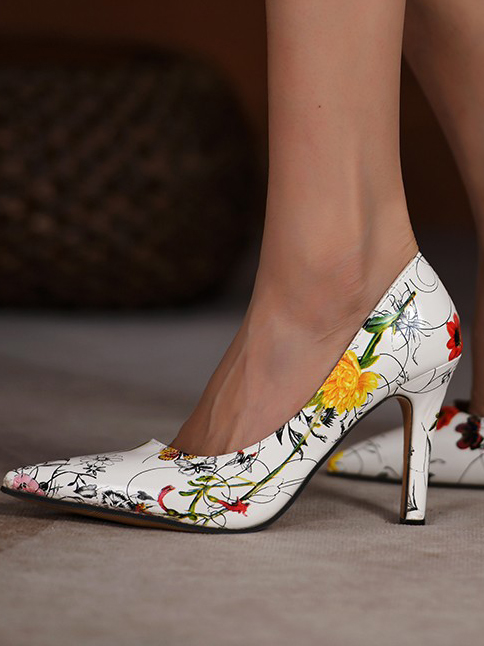

LW Floral Print Pumps, Multi