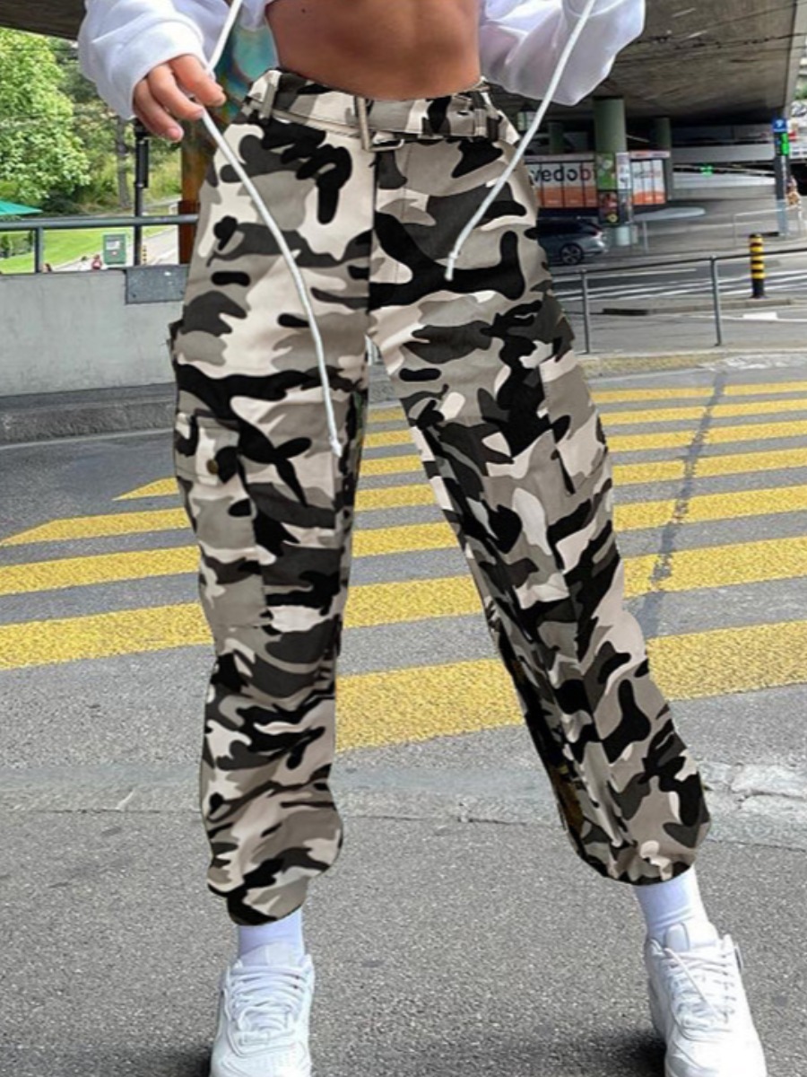 

LW Camo Print Side Pocket Pants