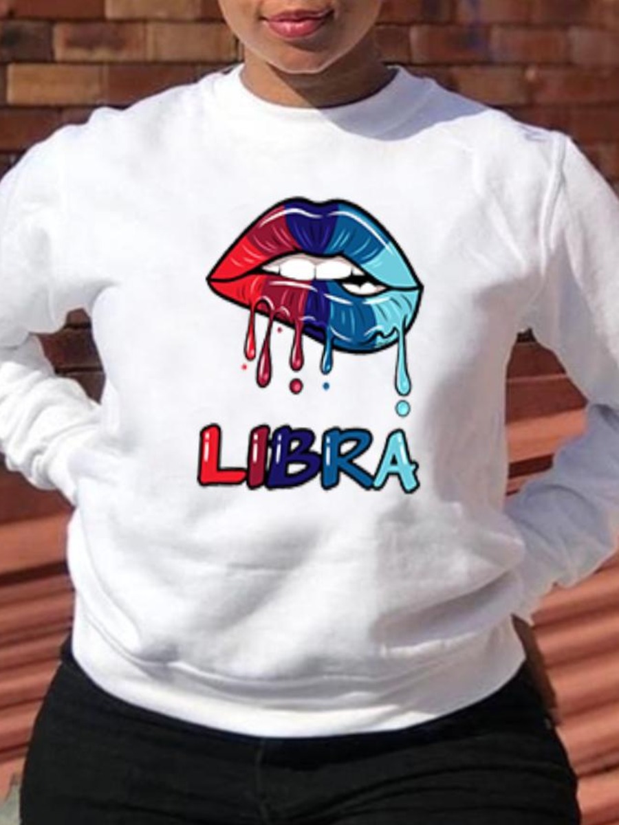 

LW Eye Letter Print Sweatshirt, White