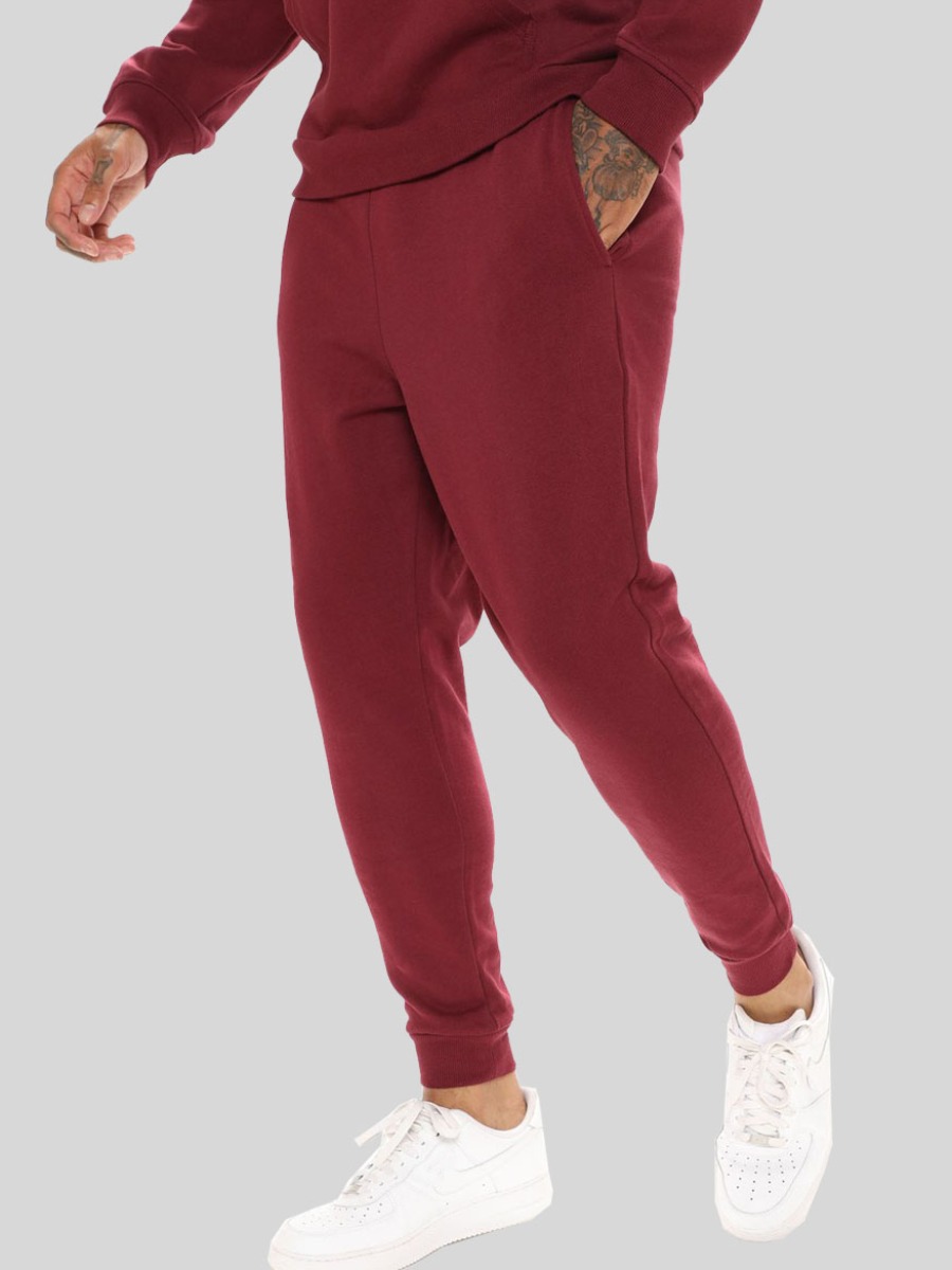 

LW Men Drawstring Pocket Pants, Wine red