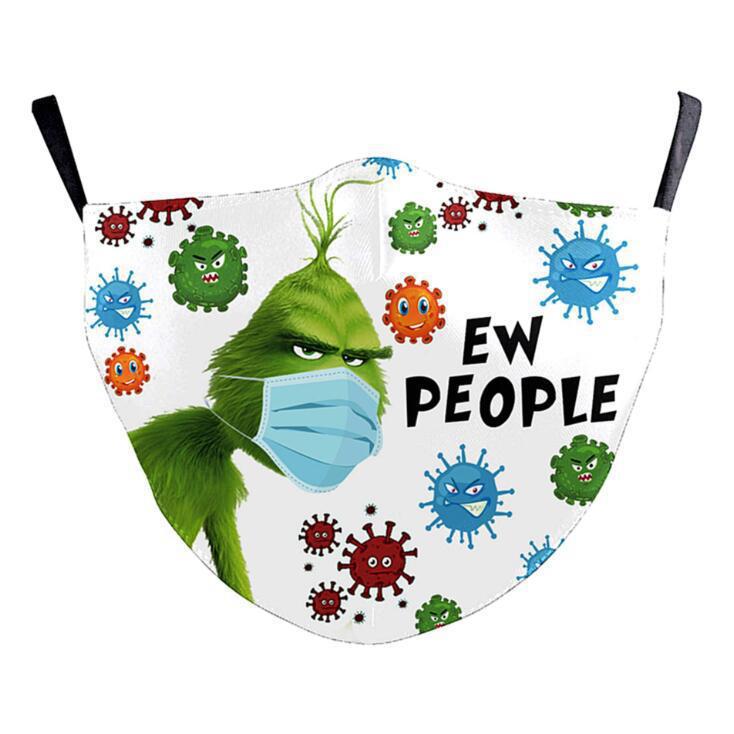 

LW COTTON Letter Cartoon Print Face Mask, Greyish white