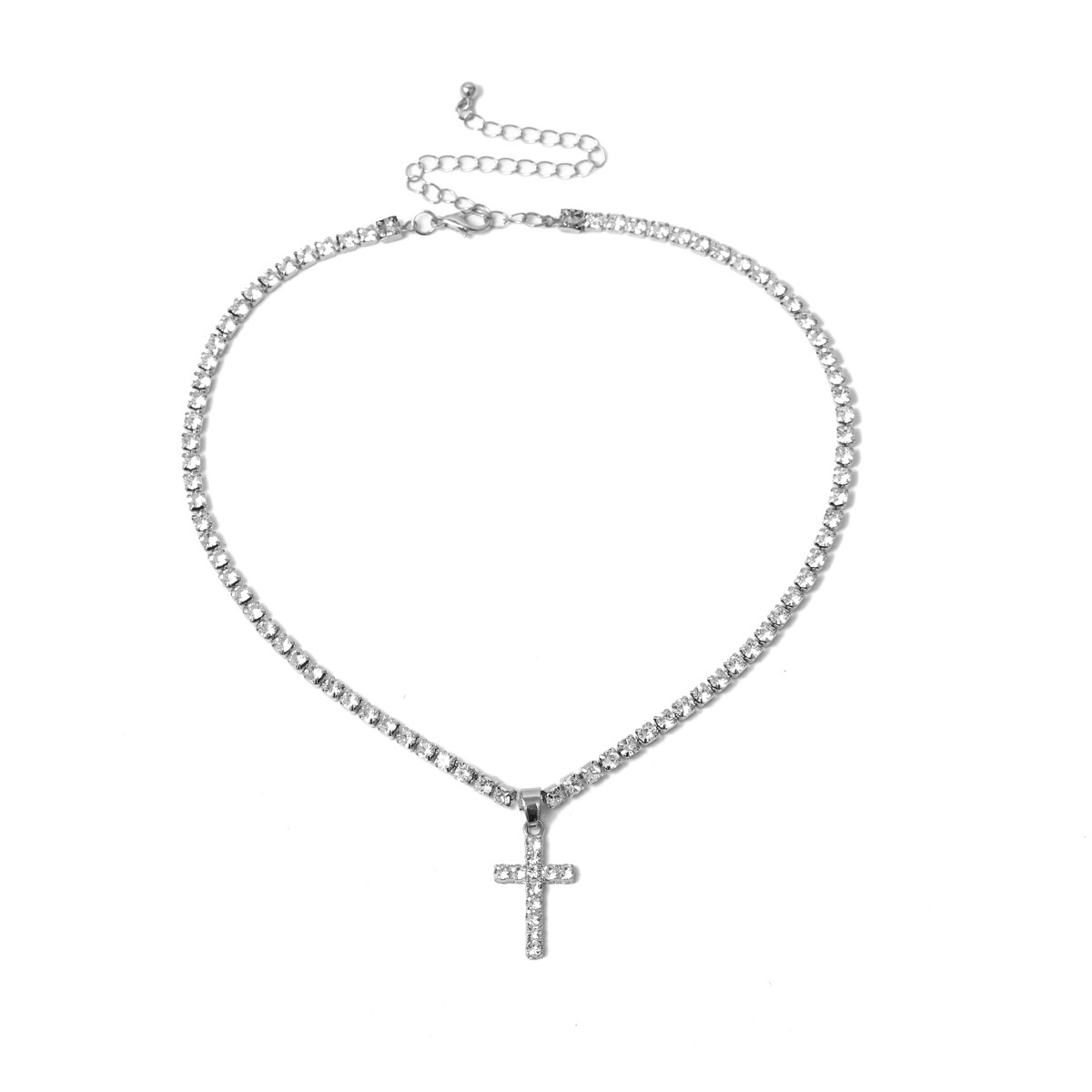 LW Crystal Cross Decoration Necklace