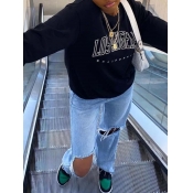 LW Letter Print Sweatshirt