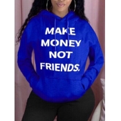 LW Make Money Letter Print Hoodie