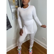 LW Round Neck Slit Pants Set