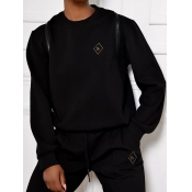 LW Plus Size Letter Print Zipper Design Sweatshirt