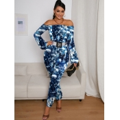 LW Off The Shoulder Mixed Print Jumpsuit (Without 