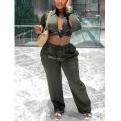 LW SXY Solid Drawstring Pants Set
