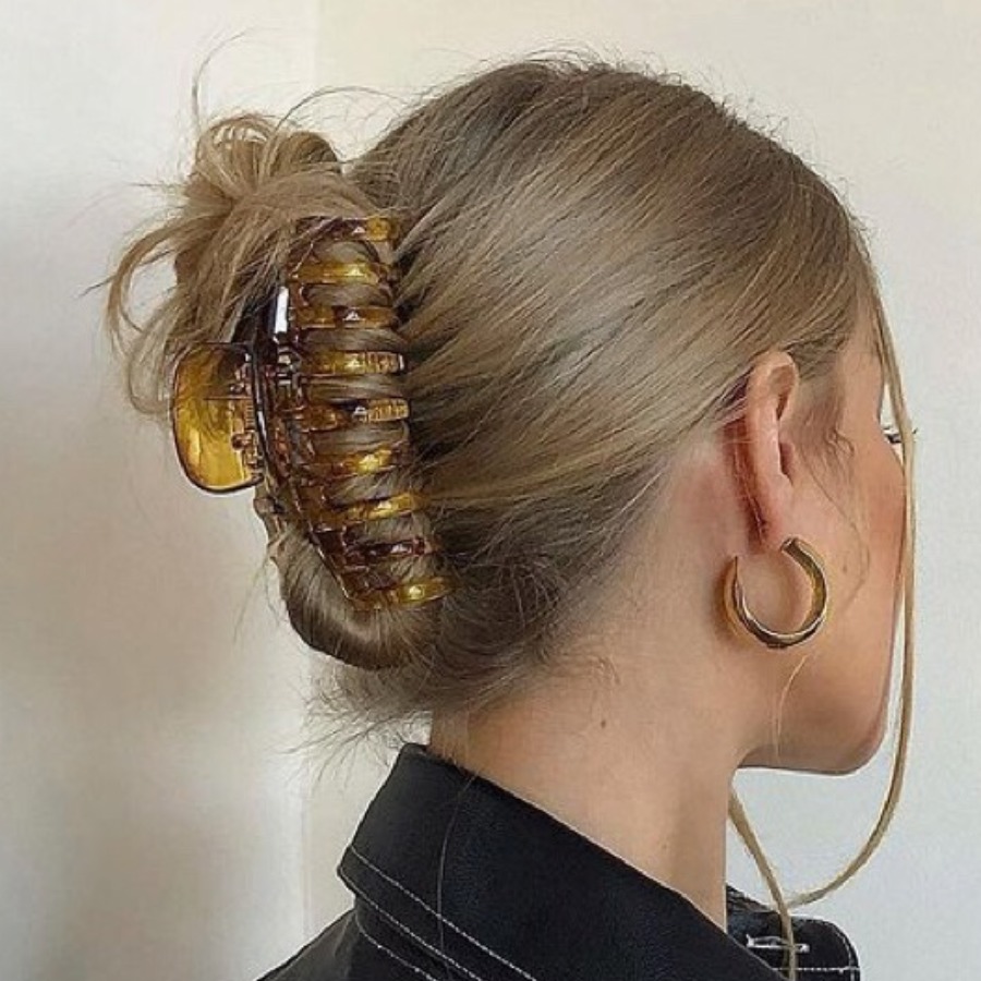 

LW Resin Gradient Print Hairpin, Yellow