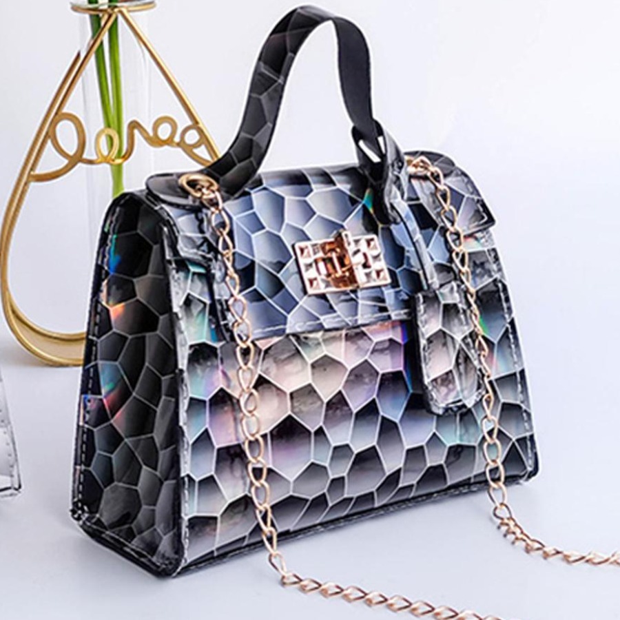

LW Gradient Print Metal Decoration Bags, Black