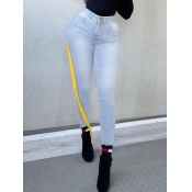 LW High-waisted High Stretchy Tassel Design Jeans