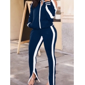 LW Casual Patchwork Blackish Deep Blue Two-piece P