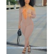 LW SXY Bandage Hollow-out Design Skinny Jumpsuit