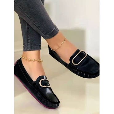 

LW BASICS Casual Ring Detail Black Flats