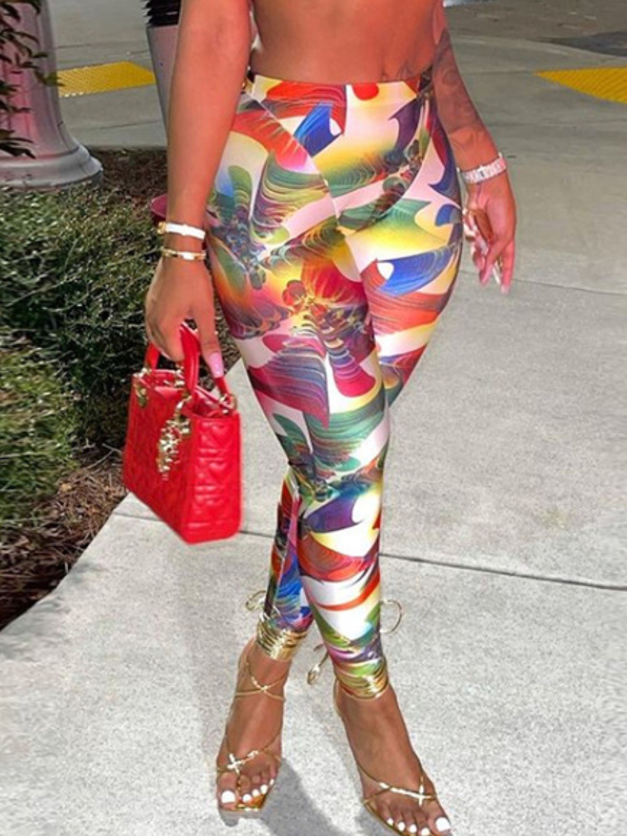 

LW Color Block Skinny Leggings, Multi