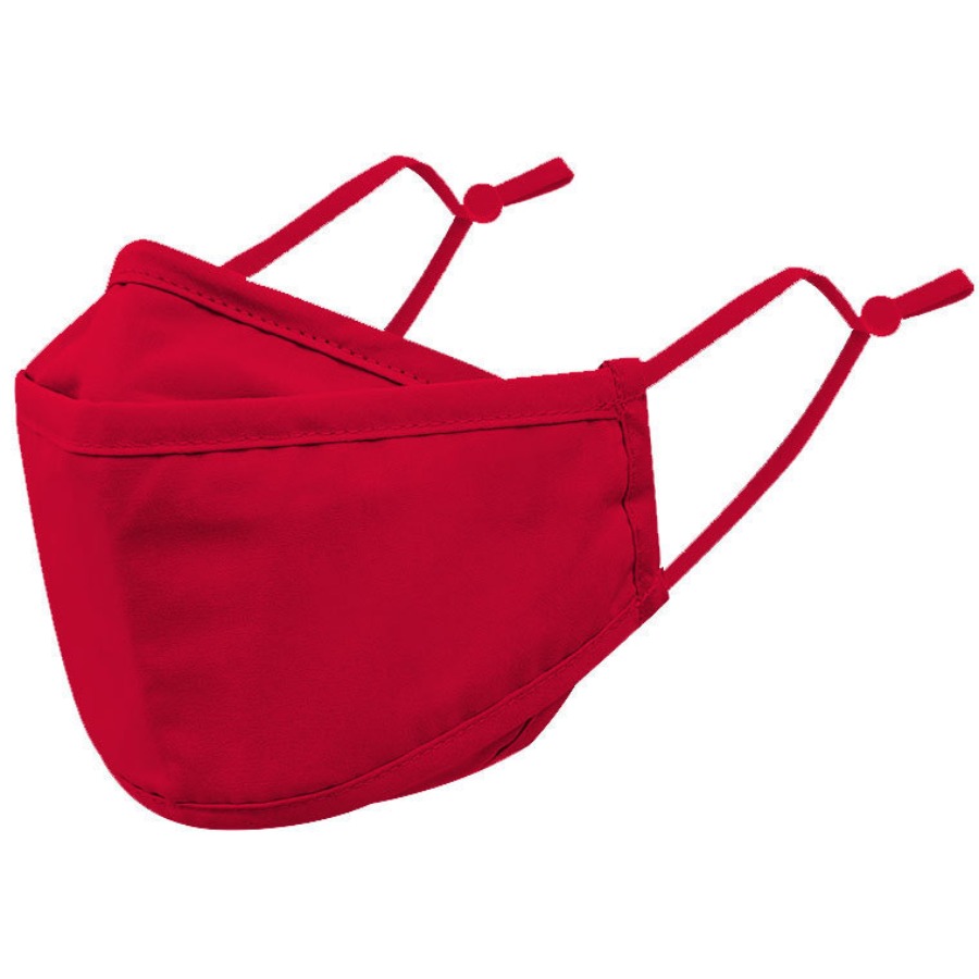

LW COTTON Basic Solid Face Mask, Red