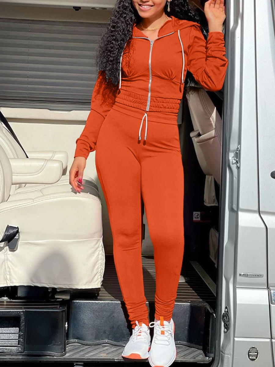 

LW Zip Up Drawstring Tracksuit Set, Jacinth