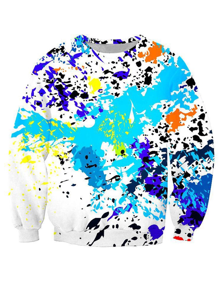 

LW Men Splash-ink Design Sweatshirt, Multi