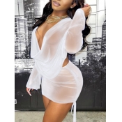 LW SXY Gauze See-through Drawstring Skirt Set