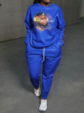 LW Figure Letter Print Drawstring Pants Set