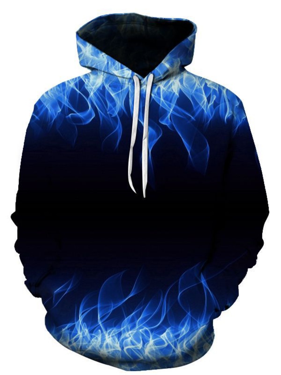 

LW Men Gradient Kangaroo Pocket Hoodie, Black