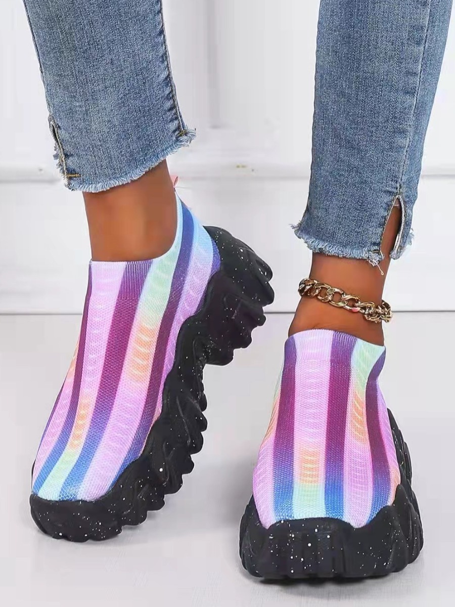

LW Striped Slip-in Sneakers, Multi