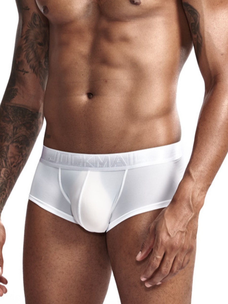 

LW COTTON Men Solid Skinny Underwear, White