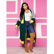 LW Plus Size Color Block Patchwork Coat